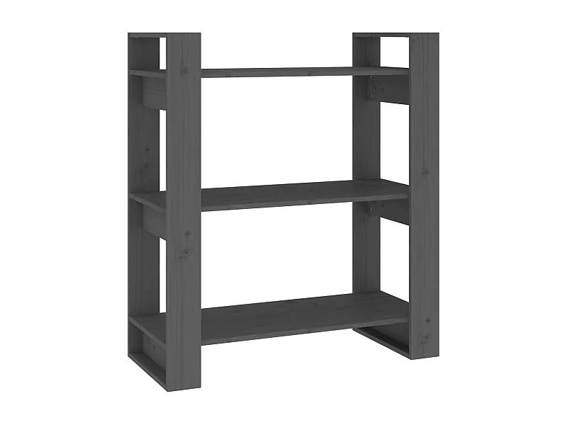 Sophie-Aurélie-Marie  Bibliothèque/Séparateur de pièce Gris 80x35x91 cm Pin solide