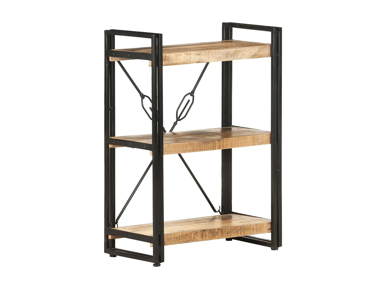 Yoan  Bibliothèque à 3 niveaux 60x30x80 cm Bois de manguier massif