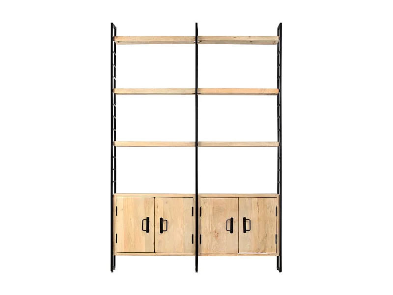 Ardrossan  Bibliothèque à 4 niveaux 124x30x180 cm Bois de manguier massif