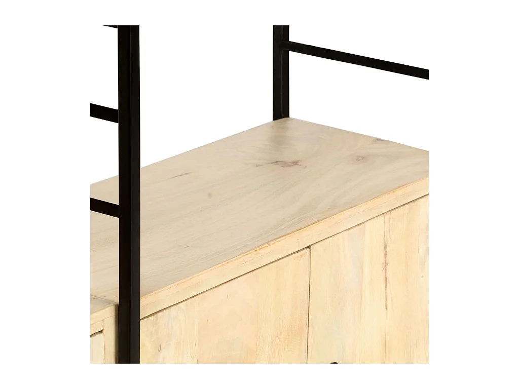 Ardrossan  Bibliothèque à 4 niveaux 124x30x180 cm Bois de manguier massif