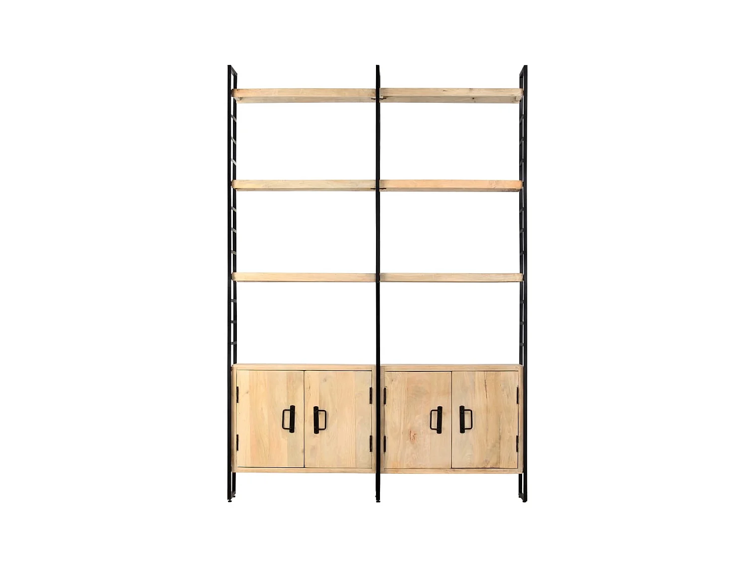 Ardrossan  Estantería de 4 niveles madera maciza de mango 124x30x180 cm