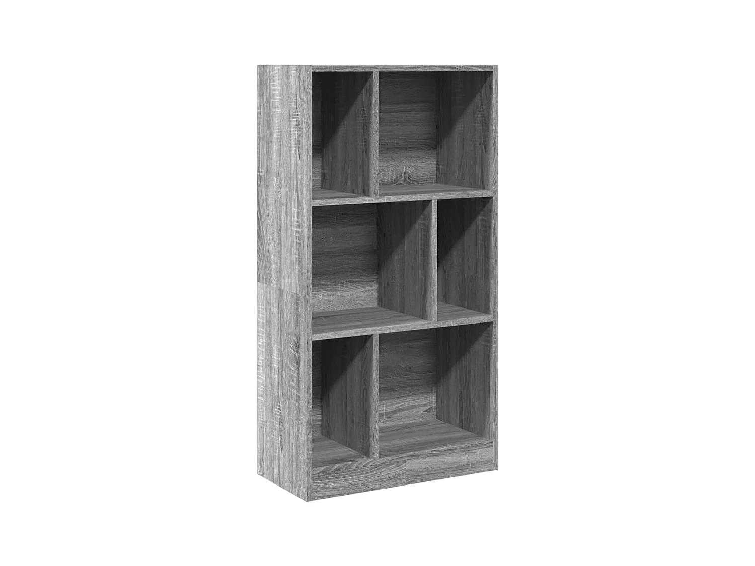 York  Bibliothèque sonoma gris 57x28,5x107,5 cm bois d'ingénierie