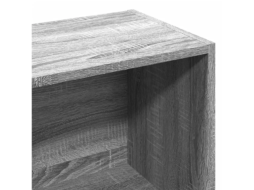 York  Bibliothèque sonoma gris 57x28,5x107,5 cm bois d'ingénierie