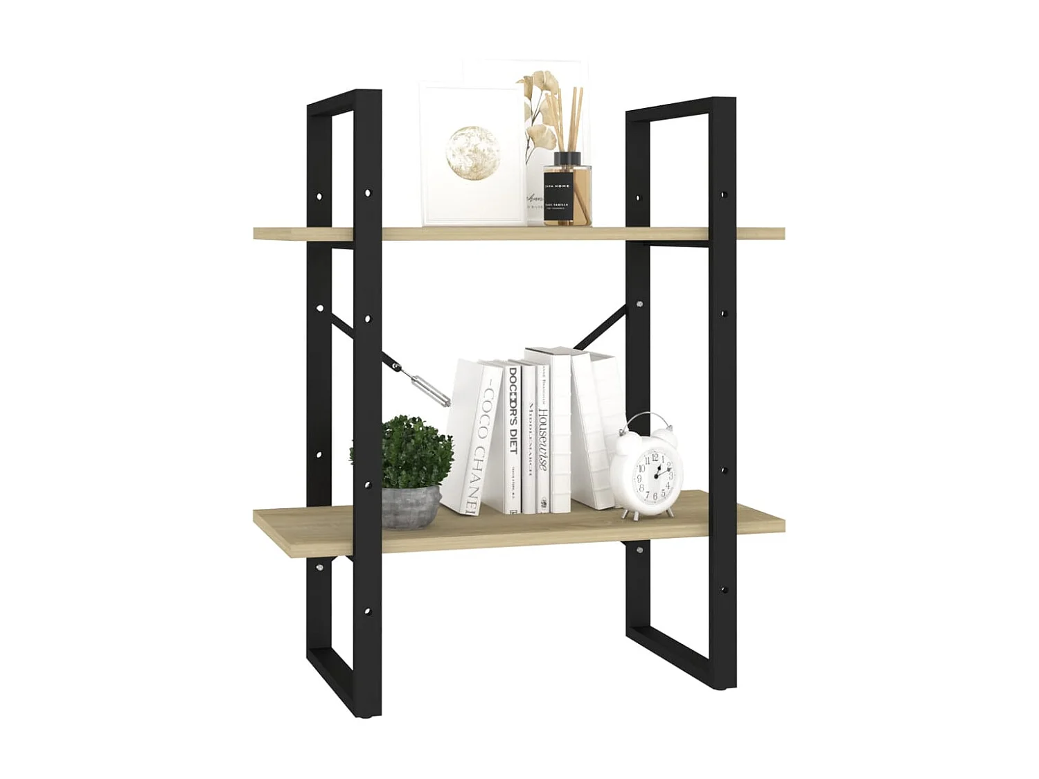 Roermond  Bibliothèque à 2 niveaux chêne sonoma bois d'ingénierie