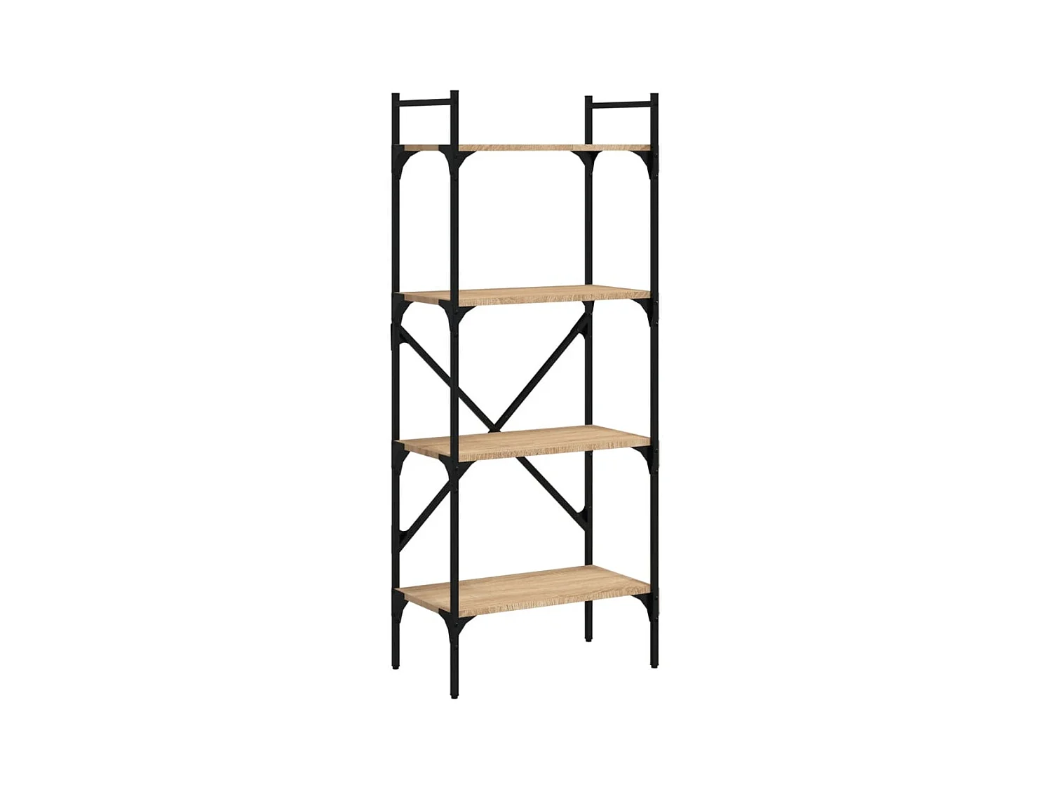 Fredrikstad  Librería de 4 estantes madera roble Sonoma 56x31,5x138,5 cm