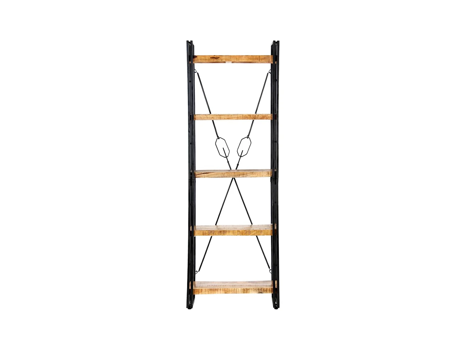 Yoan  Bibliothèque à 5 niveaux 60x30x180 cm Bois de manguier solide