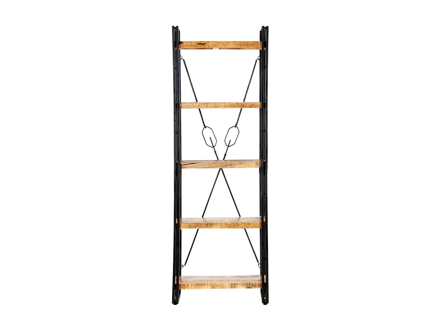 Yoan  Bibliothèque à 5 niveaux 60x30x180 cm Bois de manguier solide