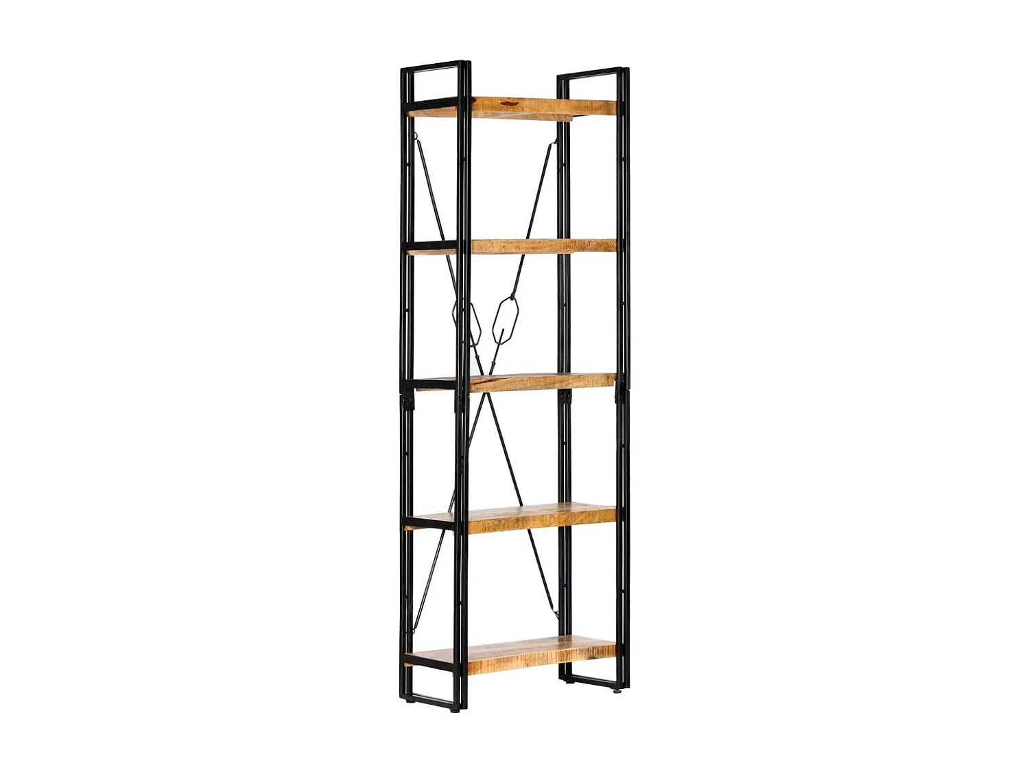 Yoan  Bibliothèque à 5 niveaux 60x30x180 cm Bois de manguier solide