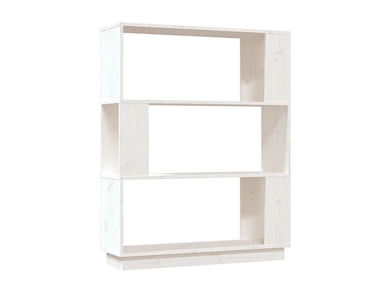 Ilpo  Boekenkast/kamerscherm 80x25x101 cm massief grenenhout wit
