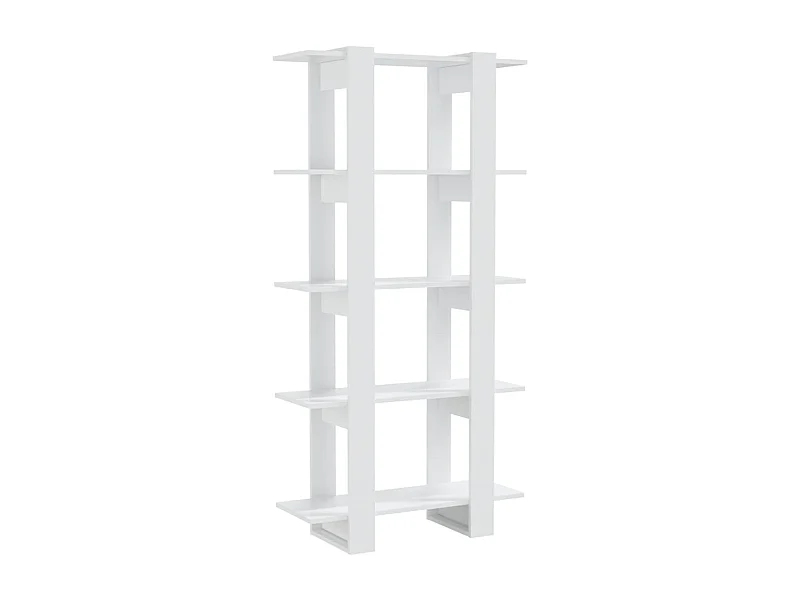 Igdir  Bibliothèque/Séparateur de pièce Blanc brillant 80x30x160 cm