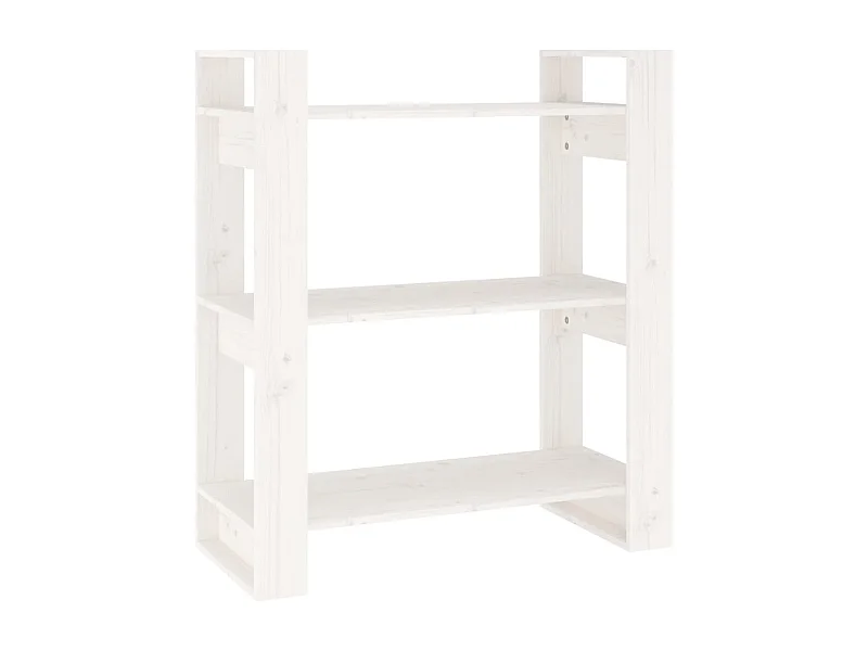 Sophie-Aurélie-Marie  Boekenkast/kamerscherm 80x35x91 cm massief grenenhout wit