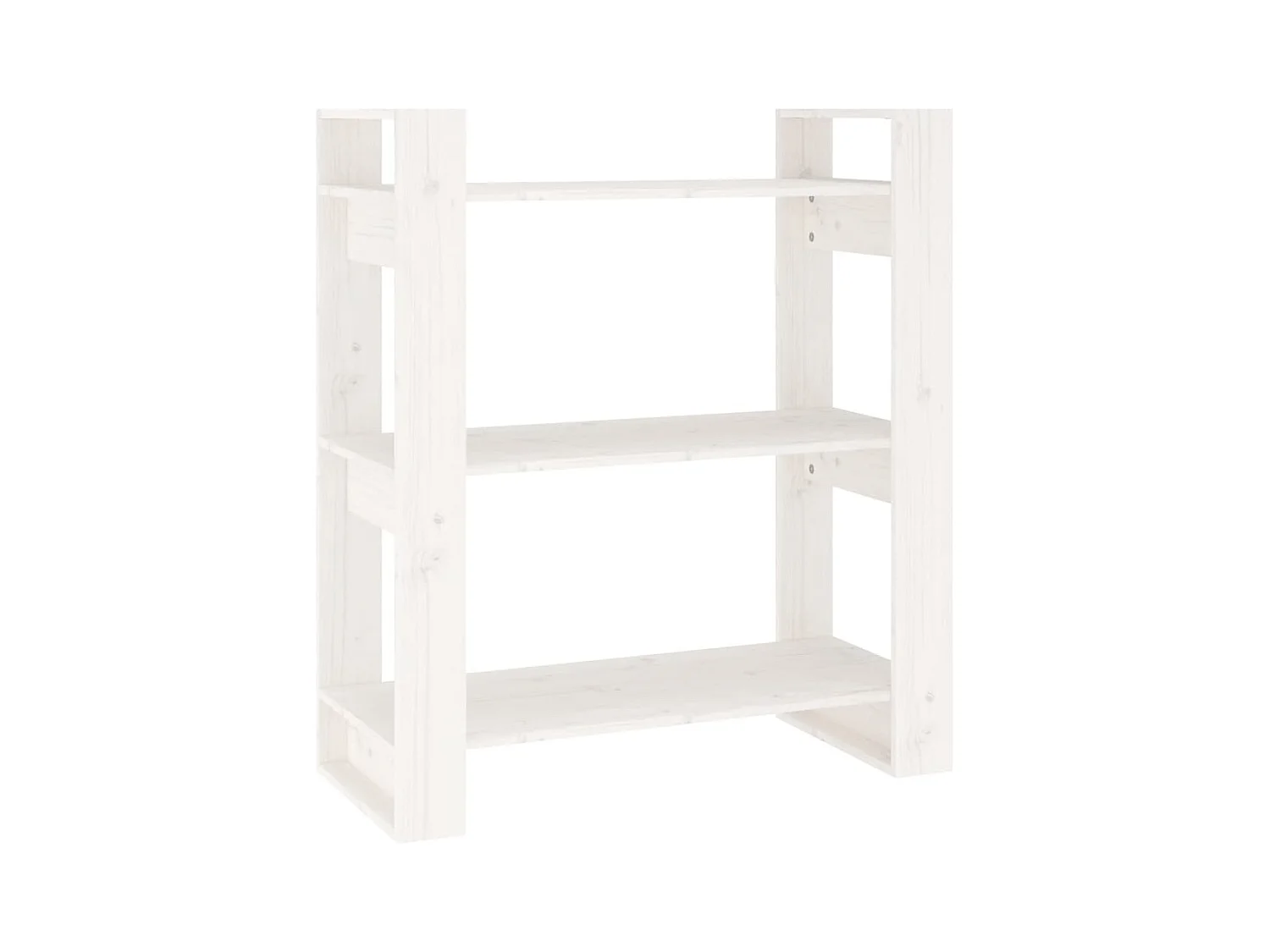 Sophie-Aurélie-Marie  Bibliothèque/Séparateur de pièce Blanc 80x35x91 cm Pin solide