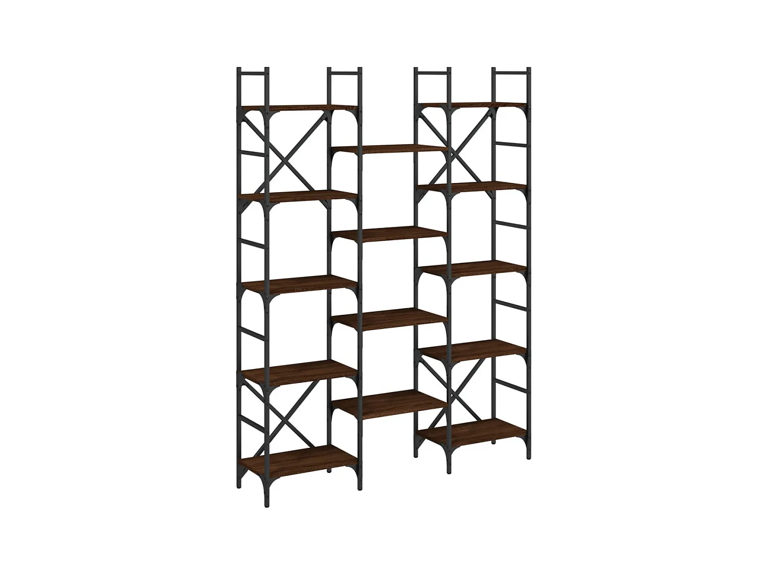 Clashmore  Bibliothèque chêne marron 127,5x28,5x172,5 cm bois d'ingénierie