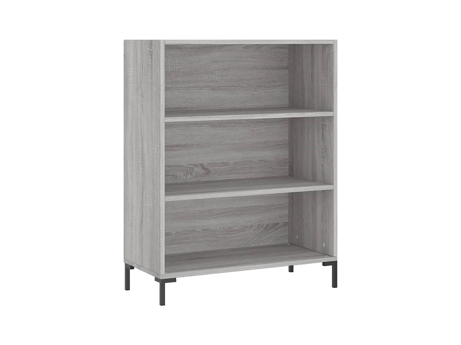 Arabel  Bibliothèque sonoma gris 69,5x32,5x90 cm bois d'ingénierie