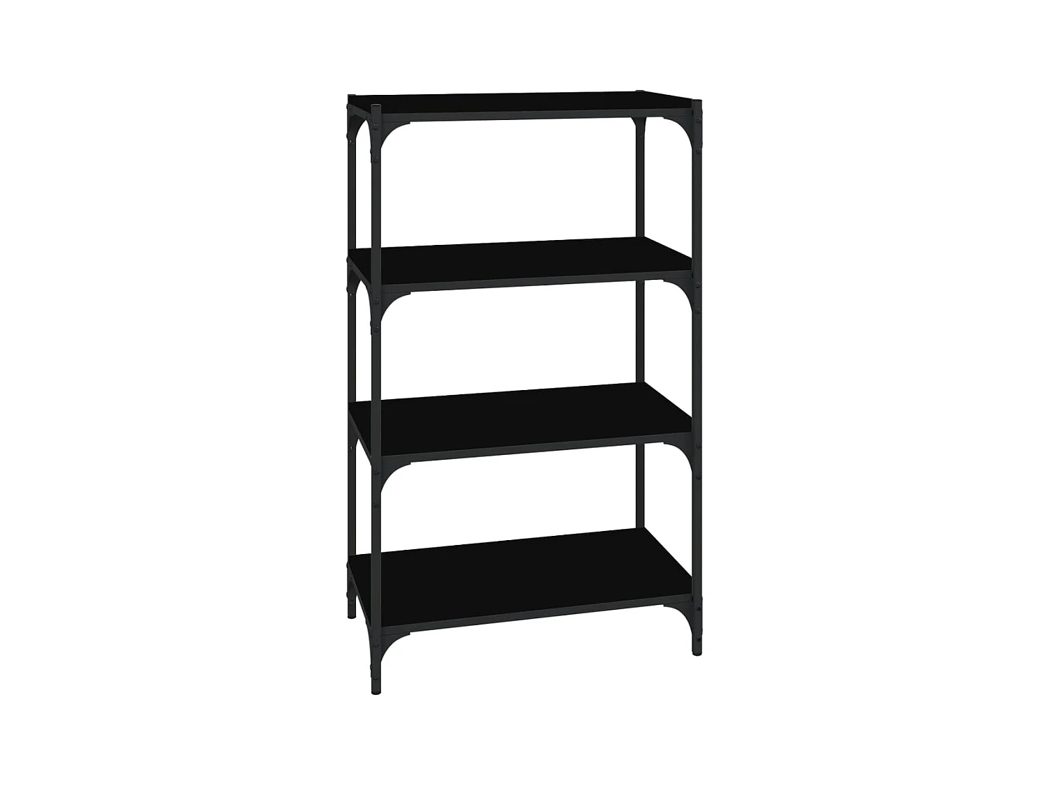 Ventura  Boekenkast 60x33x70,5 cm bewerkt hout en staal zwart