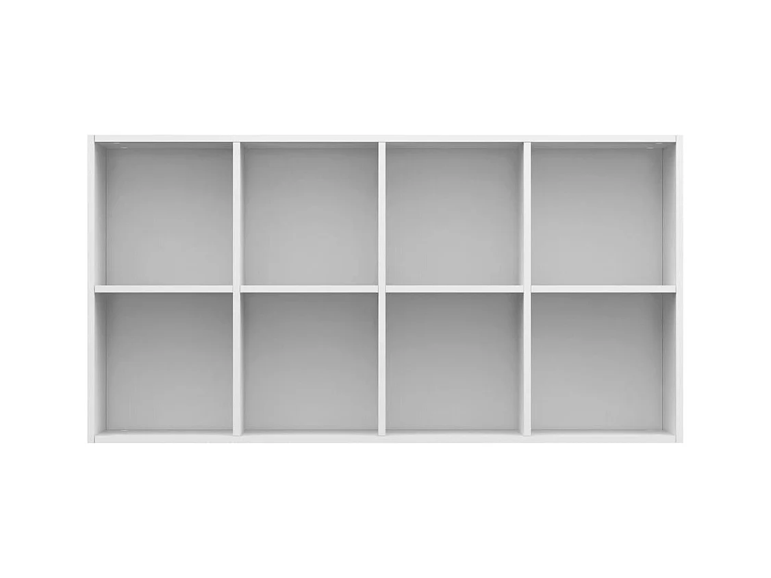 Prolenta Premium -  Boekenkast/dressoir 66x30x130 cm bewerkt hout hoogglans wit