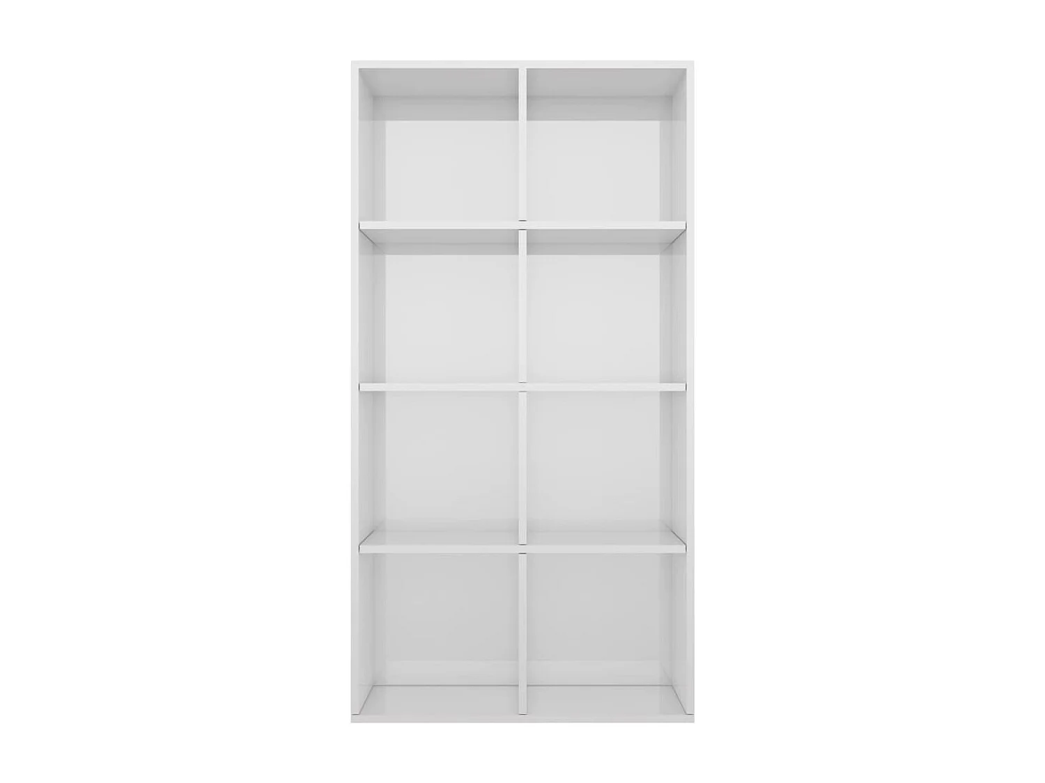 Prolenta Premium -  Bibliothèque/Buffet Blanc brillant 66x30x130 cm Bois ingénierie