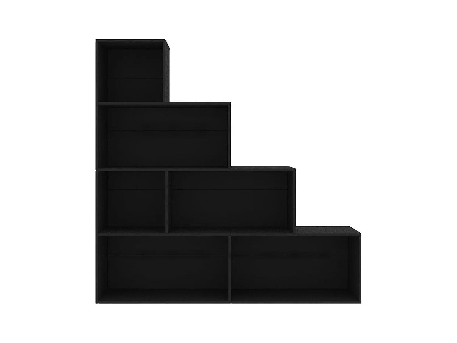 Choctaw  Bibliothèque/Séparateur de pièce Noir Bois d’ingénierie