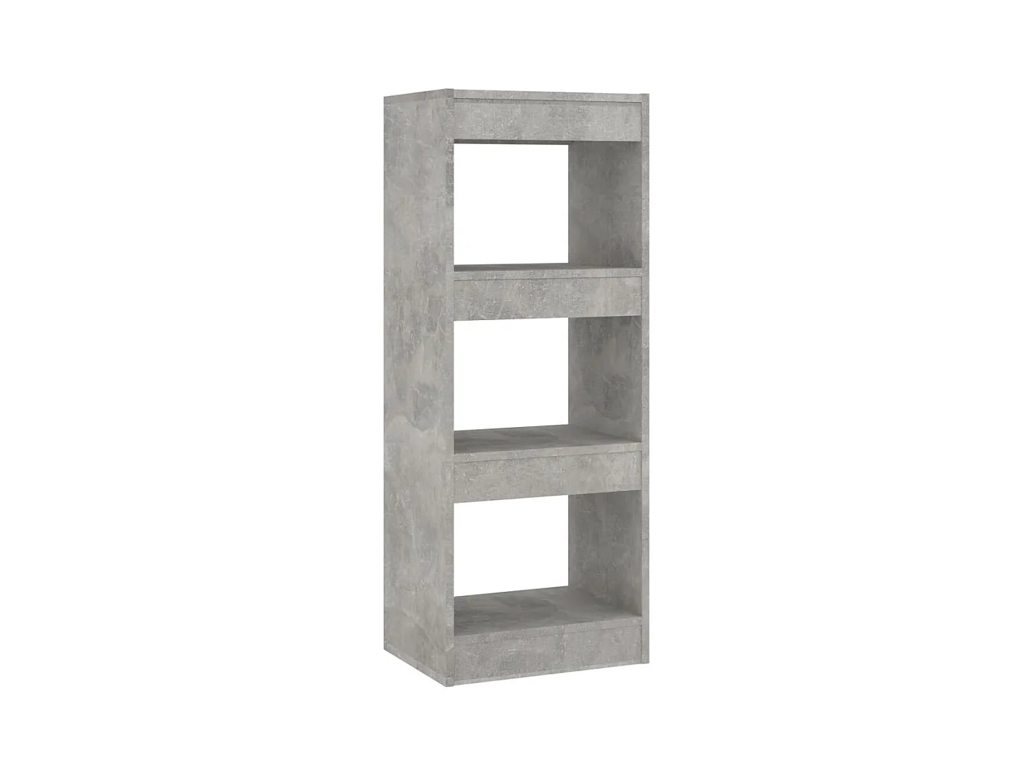 Sameth  Bibliothèque/séparateur de pièce gris béton bois d'ingénierie