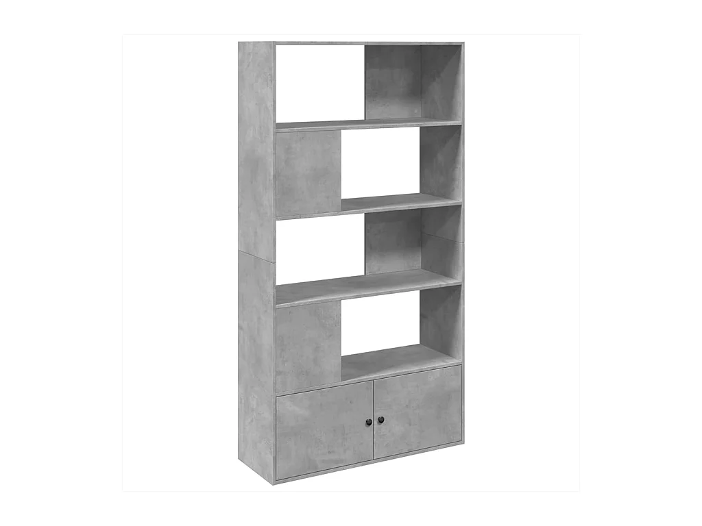 Allentown  Bibliothèque gris béton 100x36x189 cm bois d'ingénierie