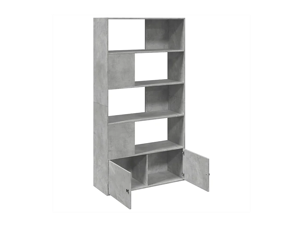 Allentown  Bibliothèque gris béton 100x36x189 cm bois d'ingénierie