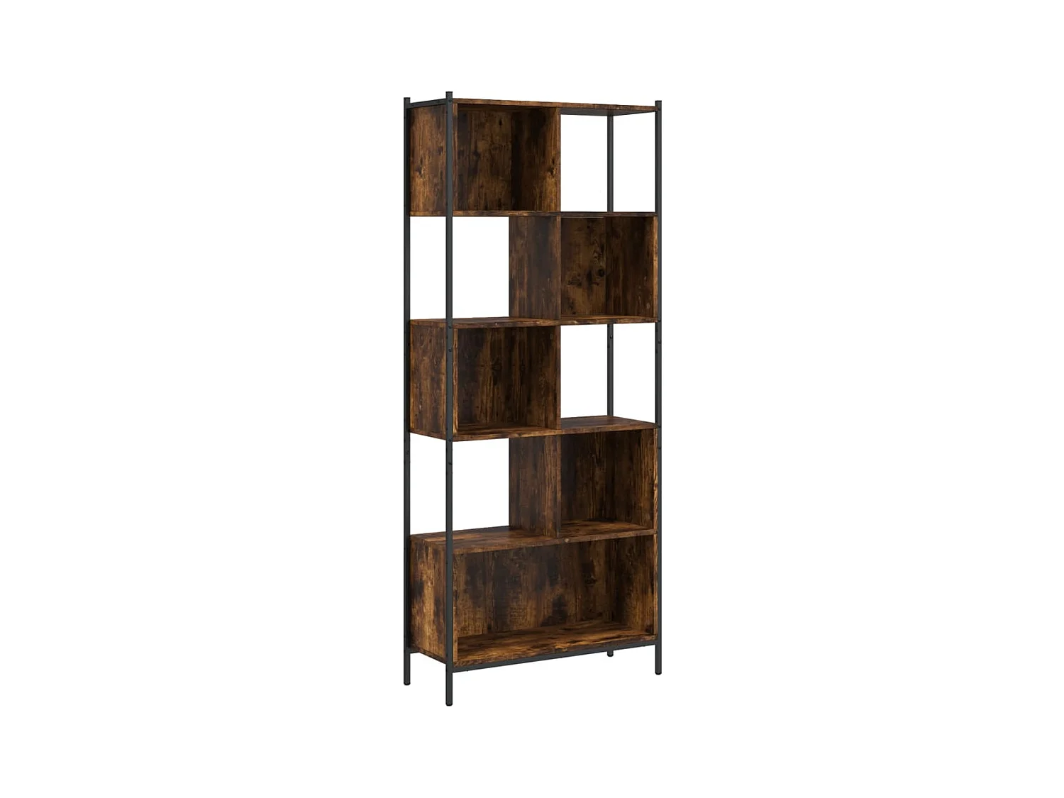Sonmez  Estantería madera de ingeniería roble ahumado 72x28x172 cm