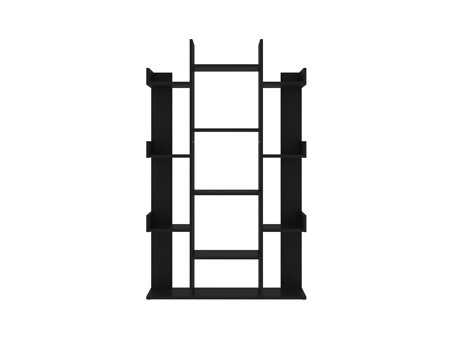 Candler  Bibliothèque Noir 86x25,5x140 cm Bois d’ingénierie