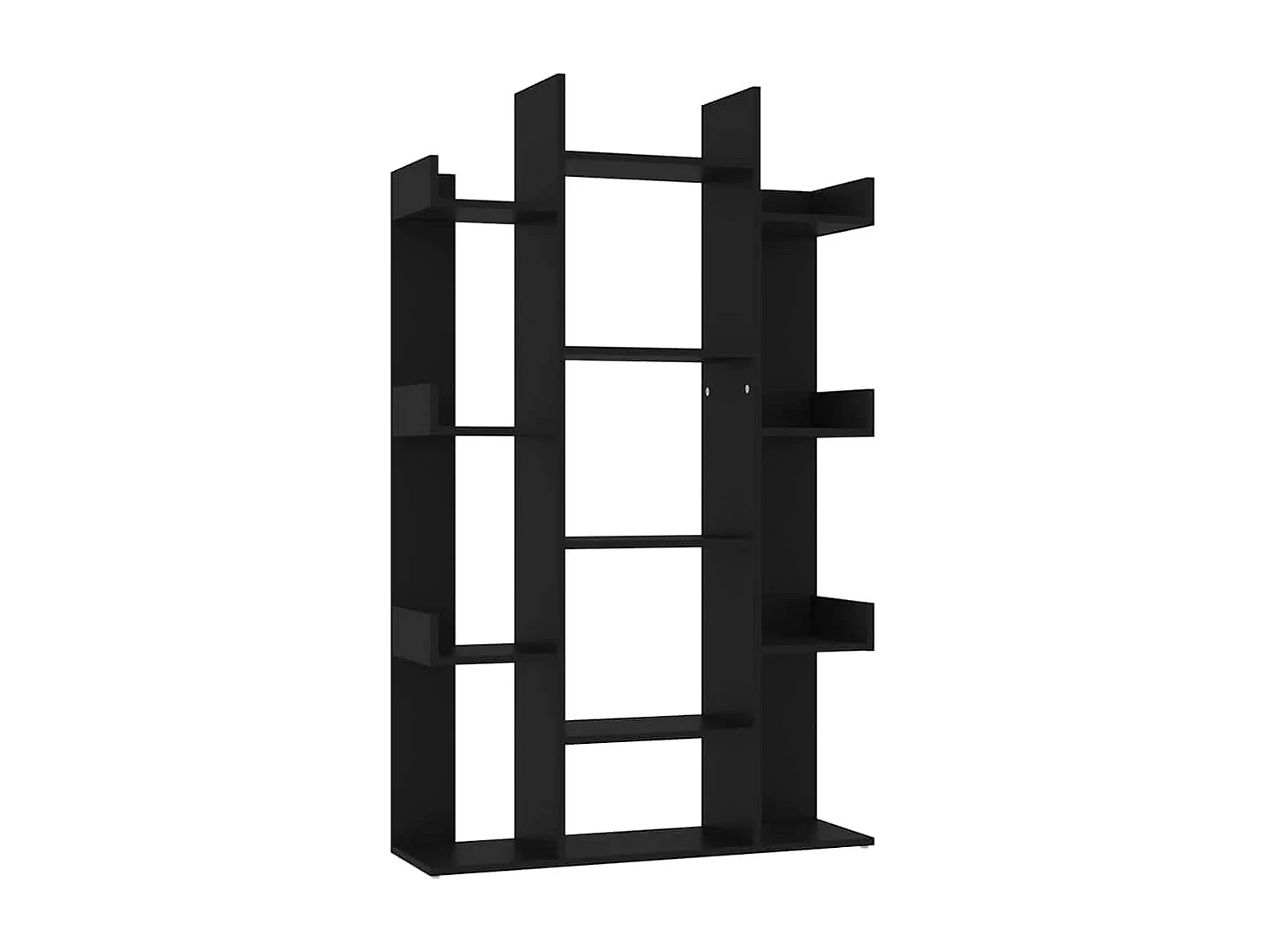 Candler  Librería de madera contrachapada negro 86x25,5x140 cm