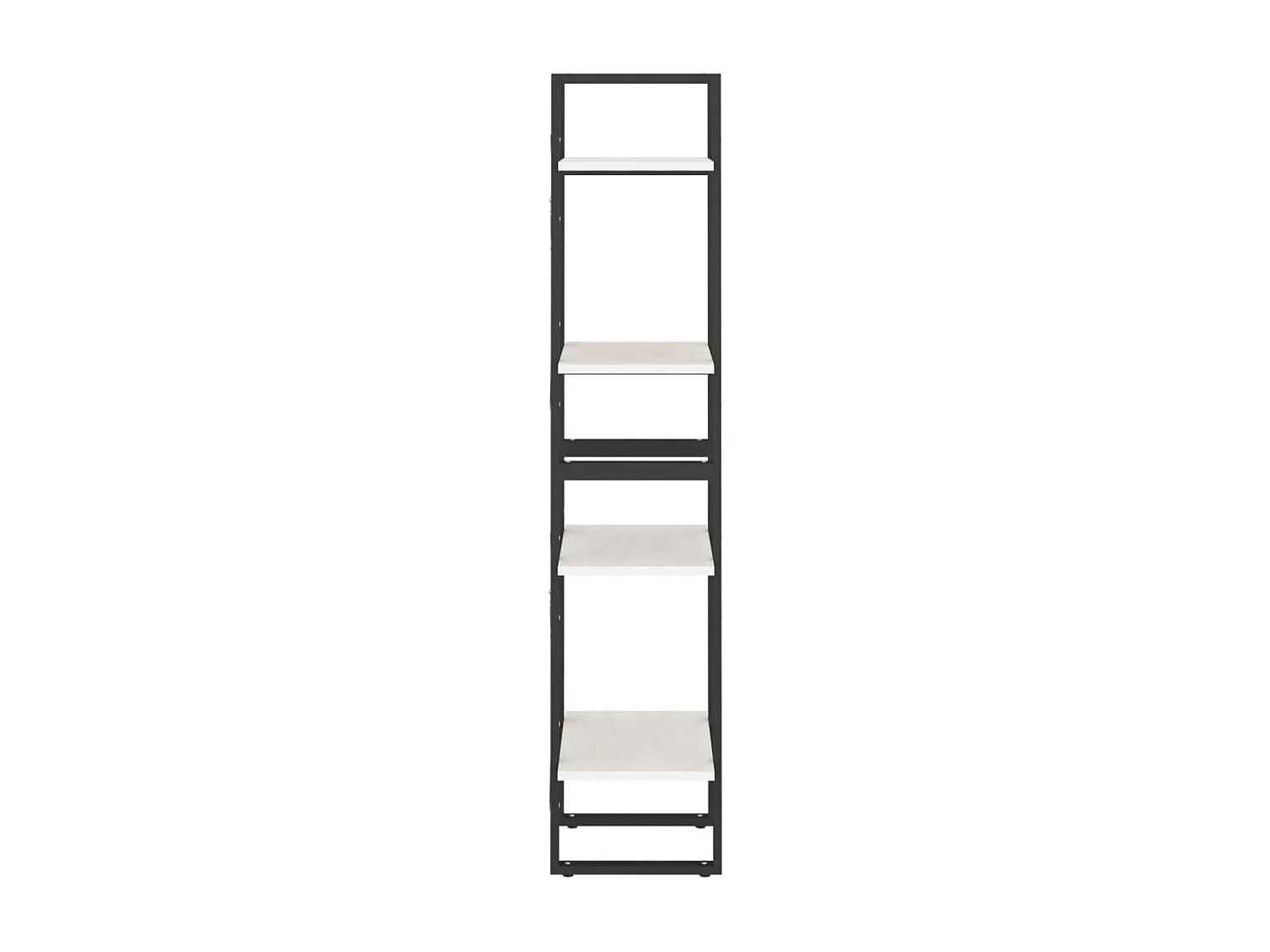 Bowling Green  Bibliothèque à 4 niveaux blanc 40x30x140 cm bois de pin massif