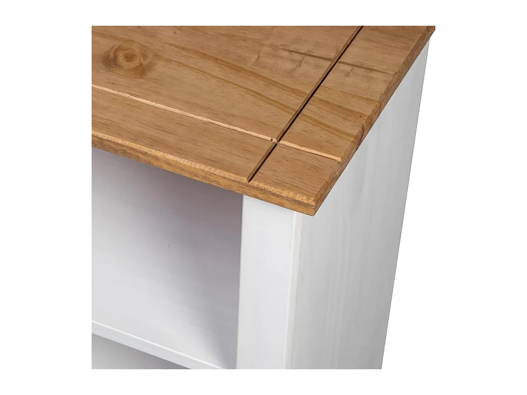 Dina  Boekenkast Panama Range 80x35x110 cm massief grenenhout wit