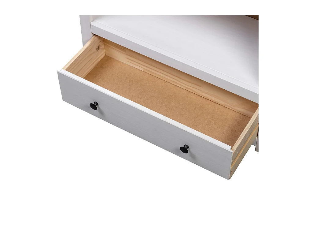 Dina  Boekenkast Panama Range 80x35x110 cm massief grenenhout wit