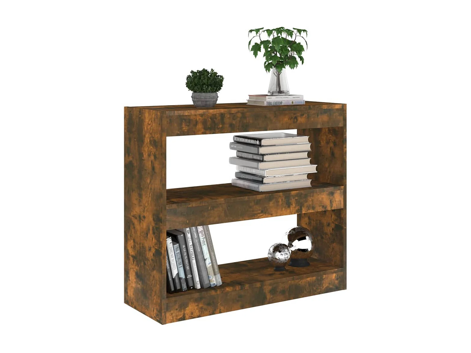 Sutter Creek  Bibliothèque/Séparateur de pièce chêne fumé 80x30x72 cm