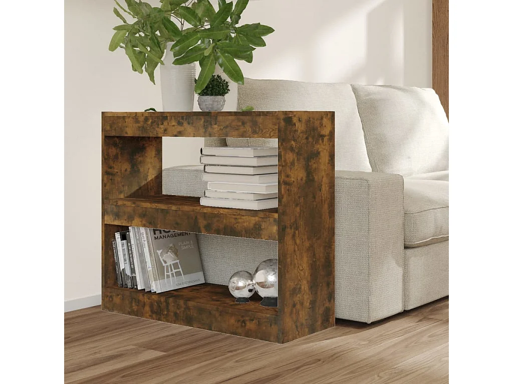 Sutter Creek  Bibliothèque/Séparateur de pièce chêne fumé 80x30x72 cm