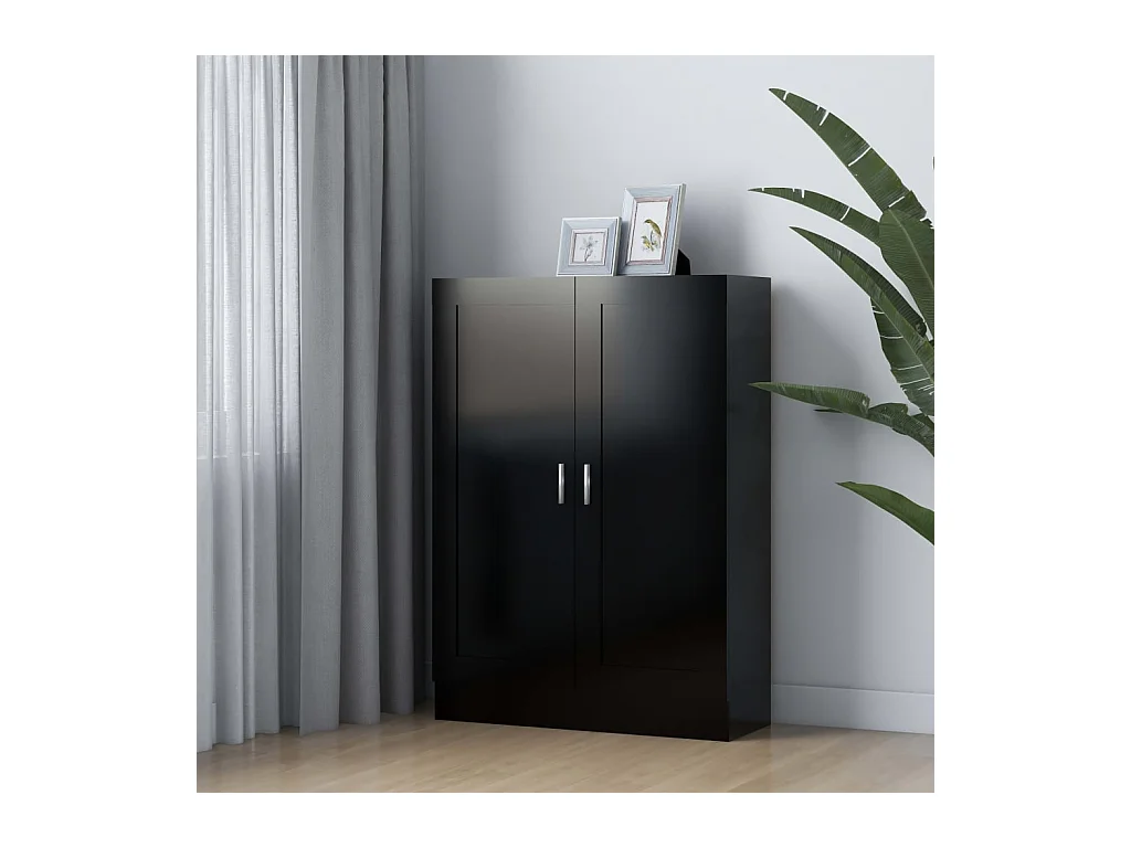 Krimpen aan den IJssel  Bibliothèque Noir 82,5x30,5x115 cm Bois d'ingénierie