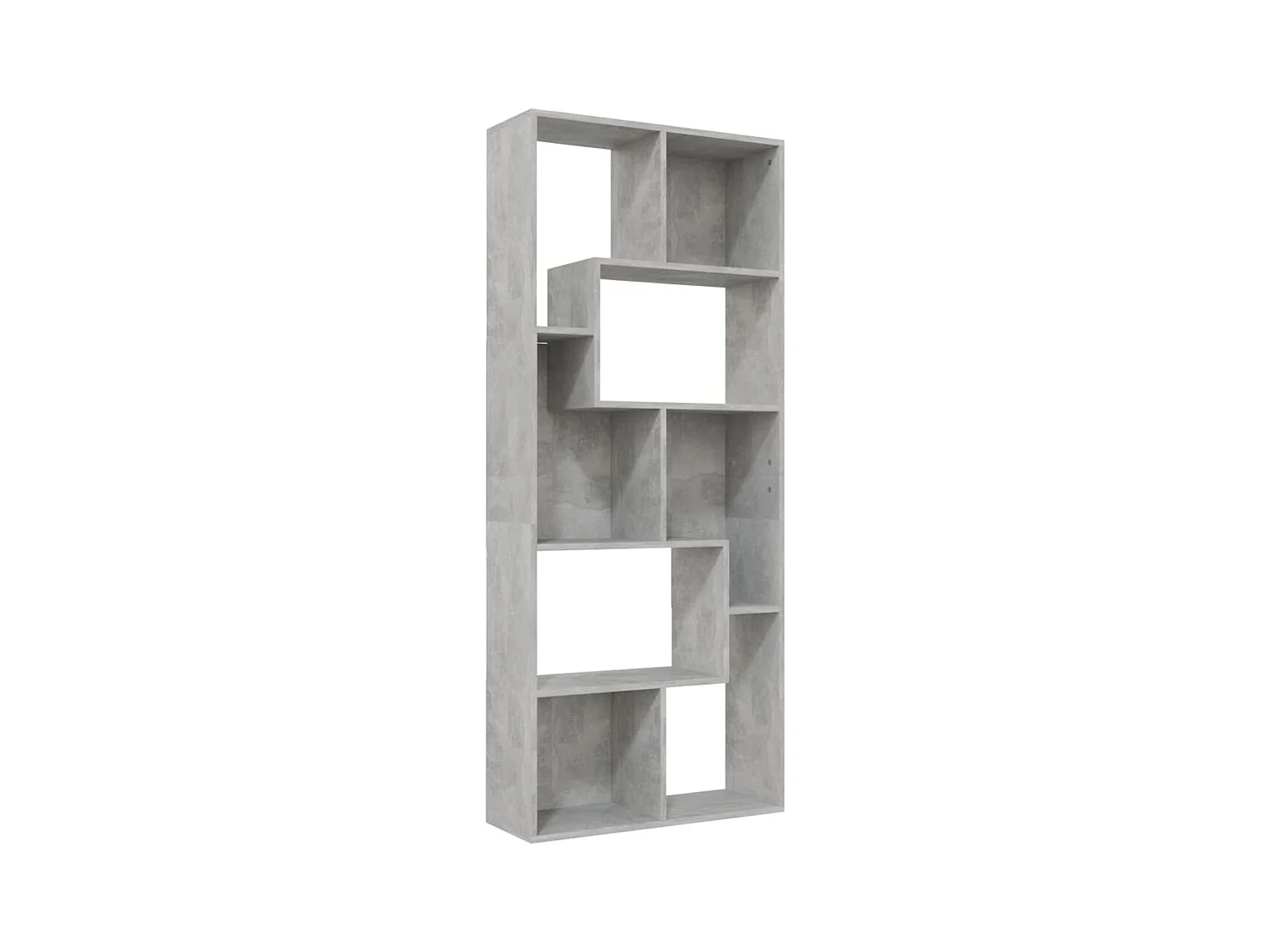 Burtonsville  Bibliothèque Gris béton 67x24x161 cm Bois d'ingénierie