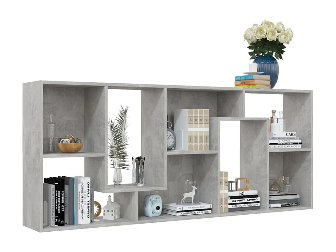 Burtonsville  Boekenkast 67x24x161 cm bewerkt hout betongrijs