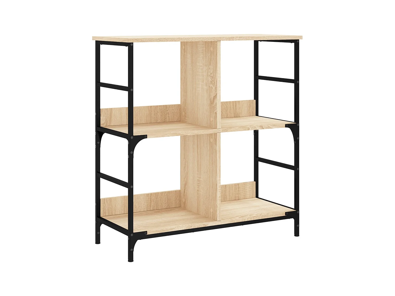 Keith  Estantería de madera de ingeniería roble Sonoma 78,5x33x82 cm