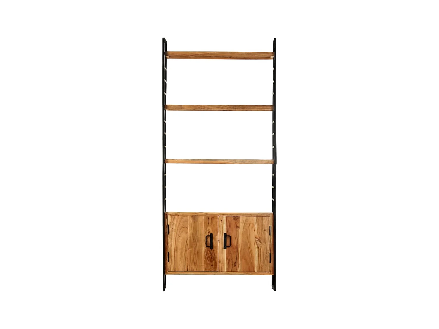 Sildor  Estantería de 4 niveles madera maciza de acacia 80x30x180 cm