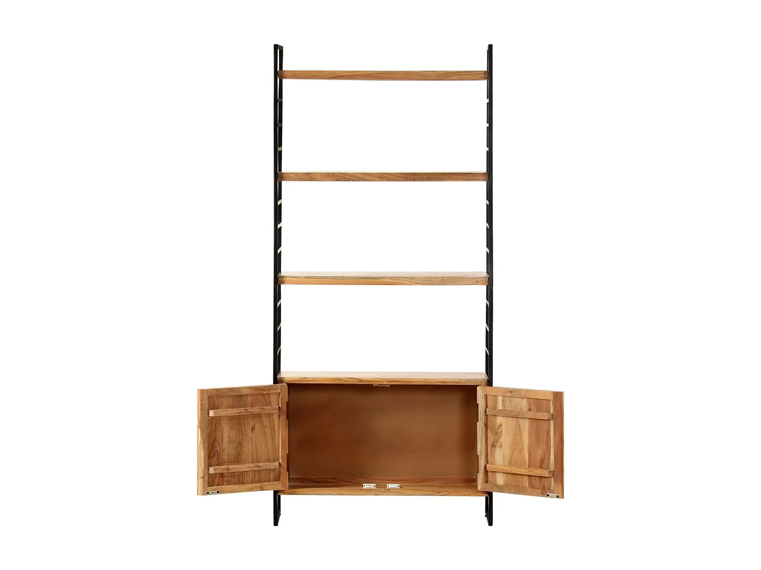 Sildor  Bibliothèque à 4 niveaux 80x30x180 cm Bois d'acacia massif