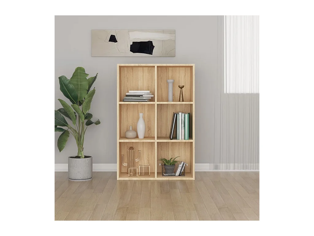 Prolenta Premium -  Boekenkast/dressoir 66x30x98 cm bewerkt hout sonoma eikenkleur