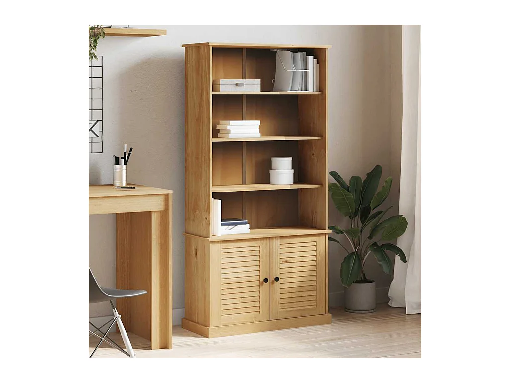 Larindor  Bibliothèque VIGO 85x35x170 cm bois massif de pin