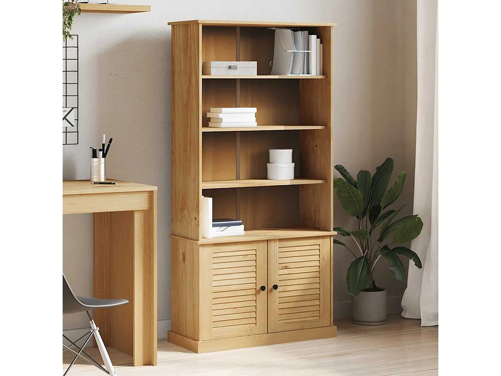 Larindor  Bibliothèque VIGO 85x35x170 cm bois massif de pin