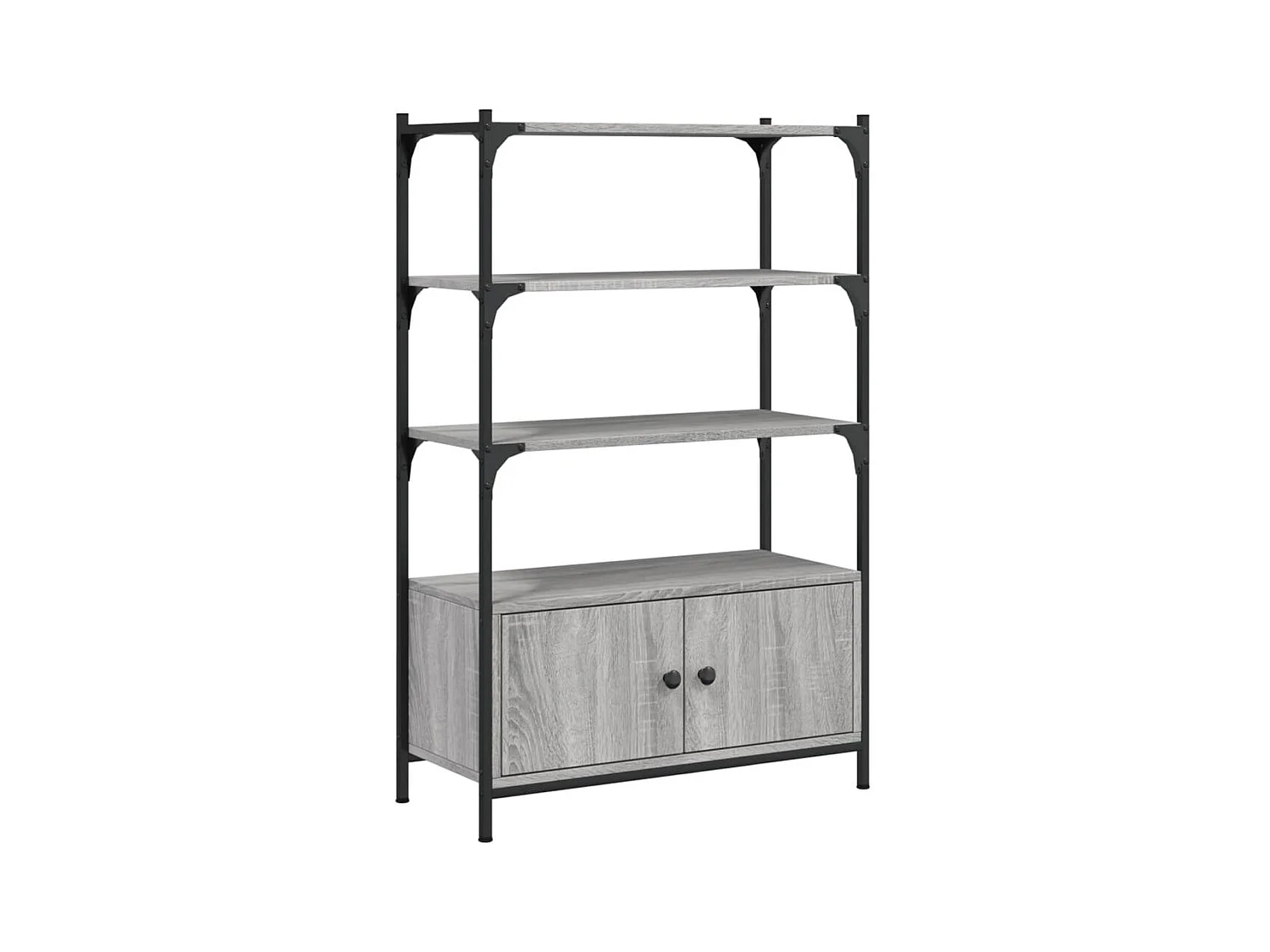 Callie Anne  Boekenkast 3-laags 70x30x109,5 cm bewerkt hout grijs sonoma