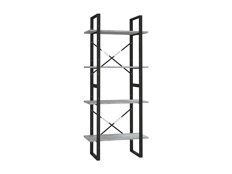 Roermond  Bibliothèque 4 niveaux Sonoma gris 60x30x140 cm