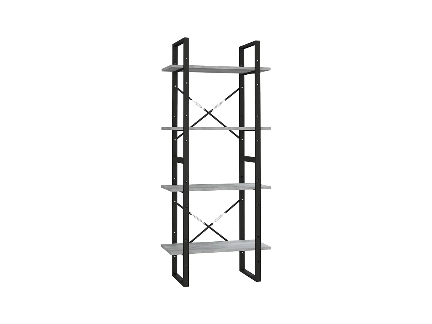 Roermond  Boekenkast 60x30x140 cm bewerkt hout grijs sonoma eikenkleurig
