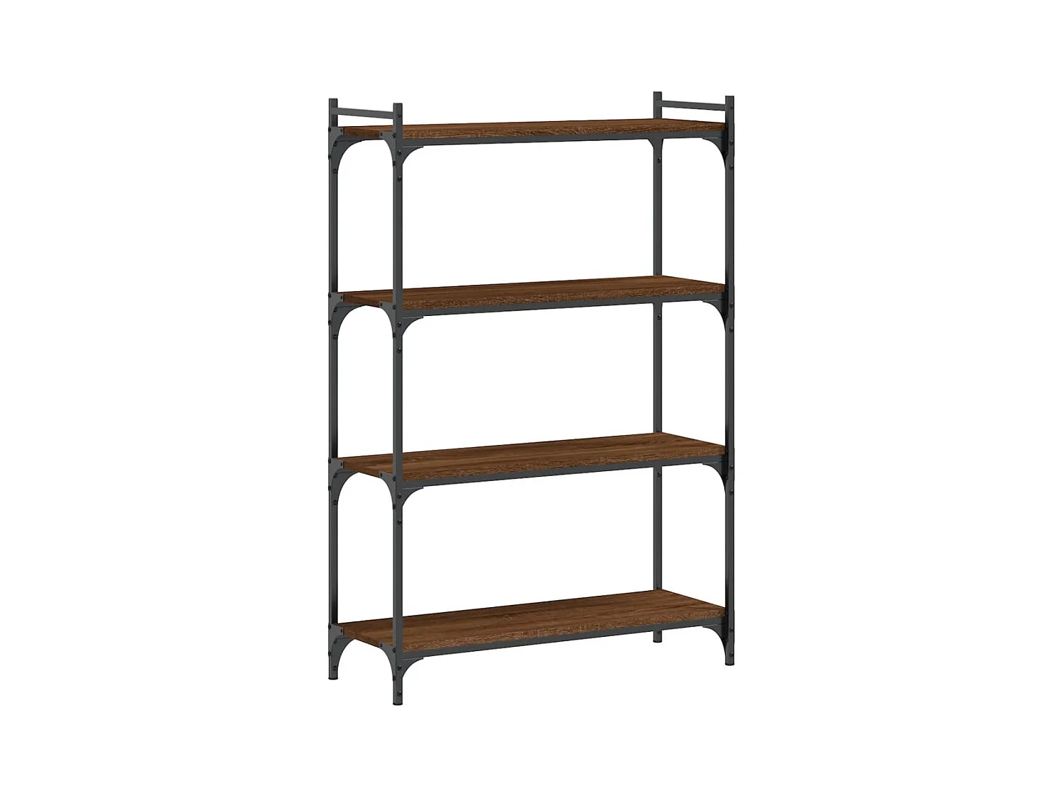 Lars  Bibliothèque 4 niveaux chêne marron 80x30x120cm bois ingénierie