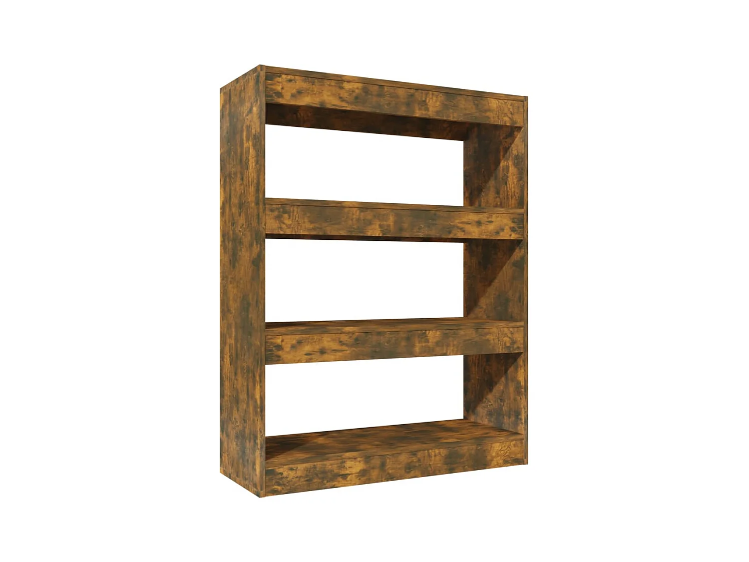 Qerlin  Bibliothèque/Séparateur de pièce chêne fumé bois d'ingénierie