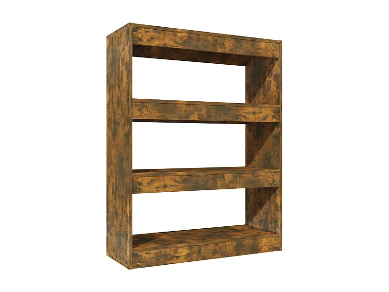Qerlin  Bibliothèque/Séparateur de pièce chêne fumé bois d'ingénierie