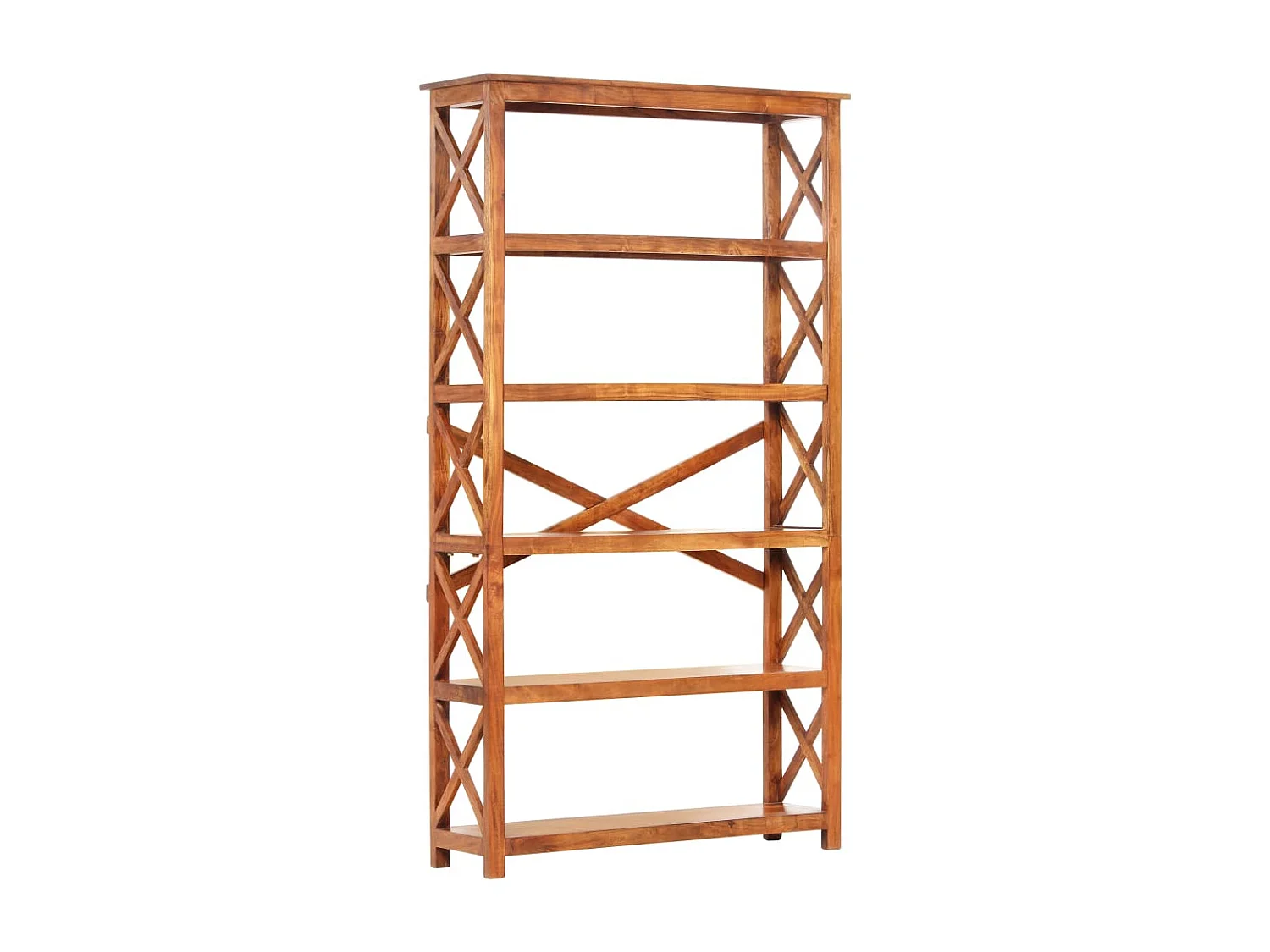 Ayla  Bibliothèque 100x30x180cm Bois massif d'acacia et finition miel