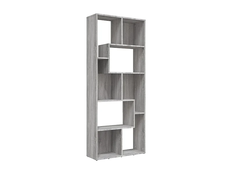 Burtonsville  Bibliothèque Sonoma gris 67x24x161 cm Bois d'ingénierie
